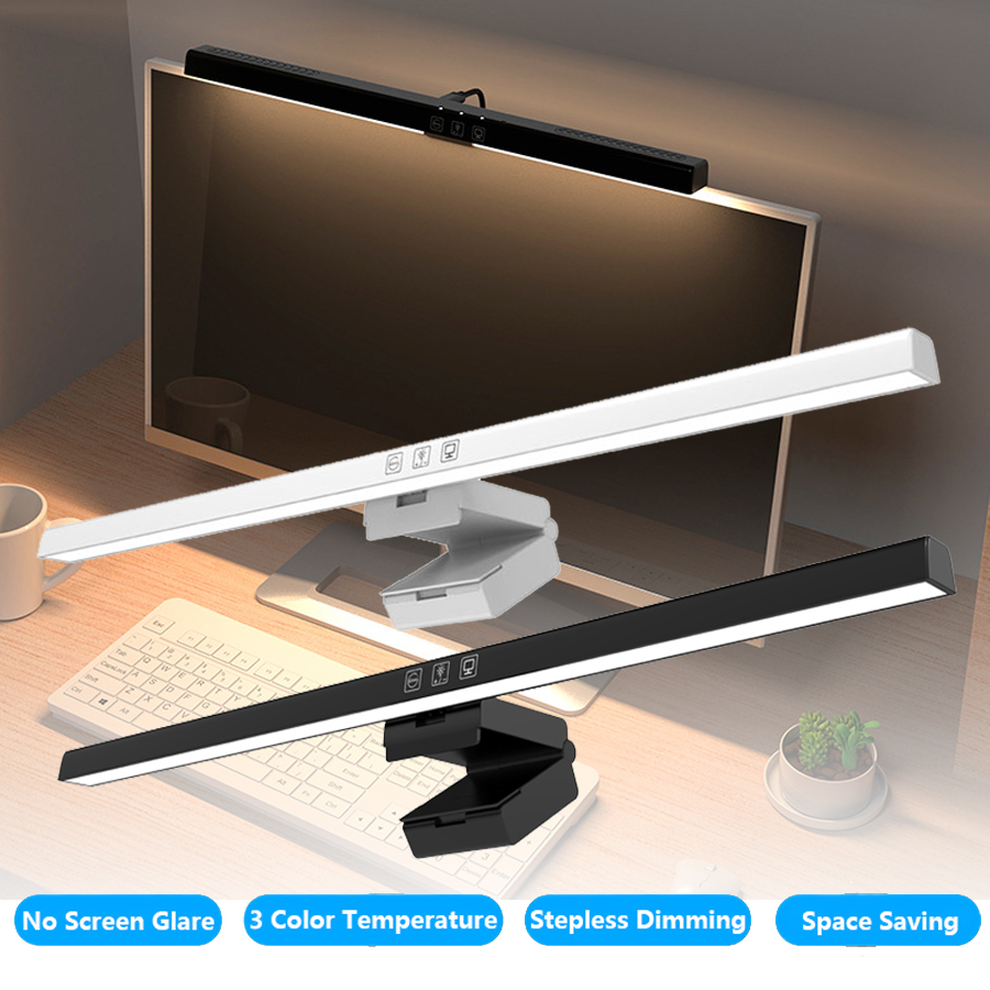 Monitor Light Bar - 50 センチメートルコンピュータモニターライトバースクリーンハンギングライト無段階調光 USB デスクランプ研究読書灯テーブルモニターランプ