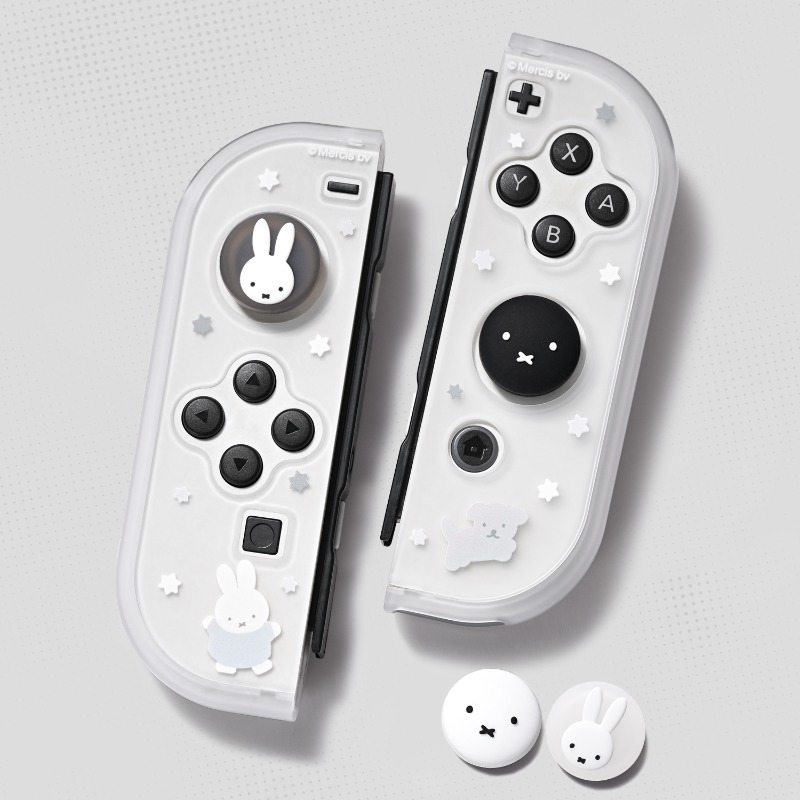 Controller Grip Cover - かわいいミッフィーのスイッチ2 NS2 OLED用シリコン製ジョイスティックカバー、コントローラースティックプロテクター、キャラクターデザイン、ゲームプレイ用