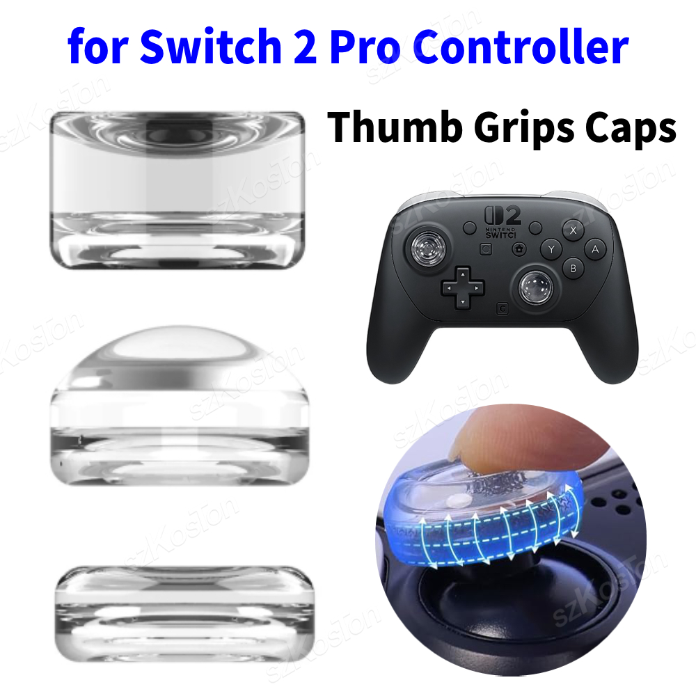 Gaming Accessories Nintendo - クリアサムグリップキャップ Switch 2 Pro コントローラー用滑り止めソフトシリコンジョイスティックキャップカバー Switch2