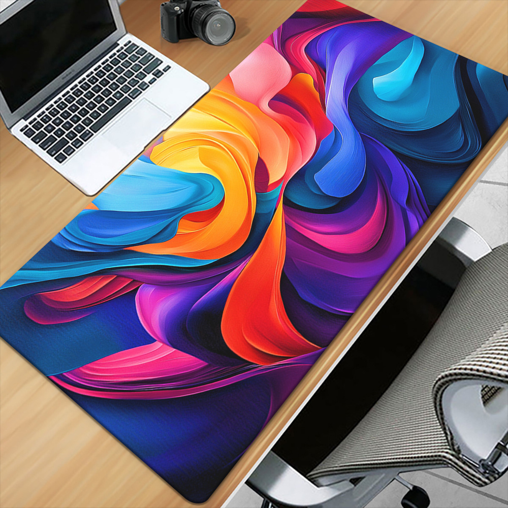Gaming Accessories Brands - ブランドモダンデジタルマウスパッドアイアンアートゲーミングマット滑り止めゴムオフィスPCゲーマーラップトップデスクパッドキーボードアクセサリー