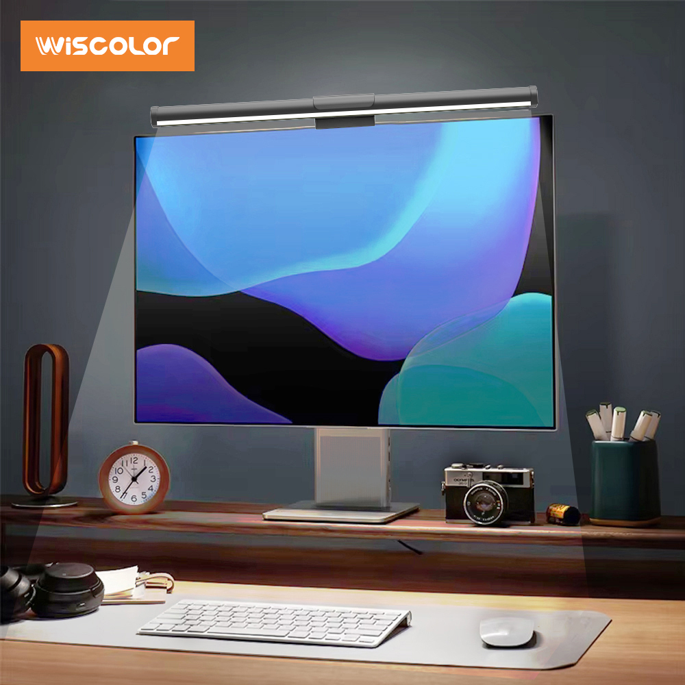 Monitor Light Bar - Wiscolor LED スクリーンモニターハンギングライトバー LCD コンピュータラップトップ PC