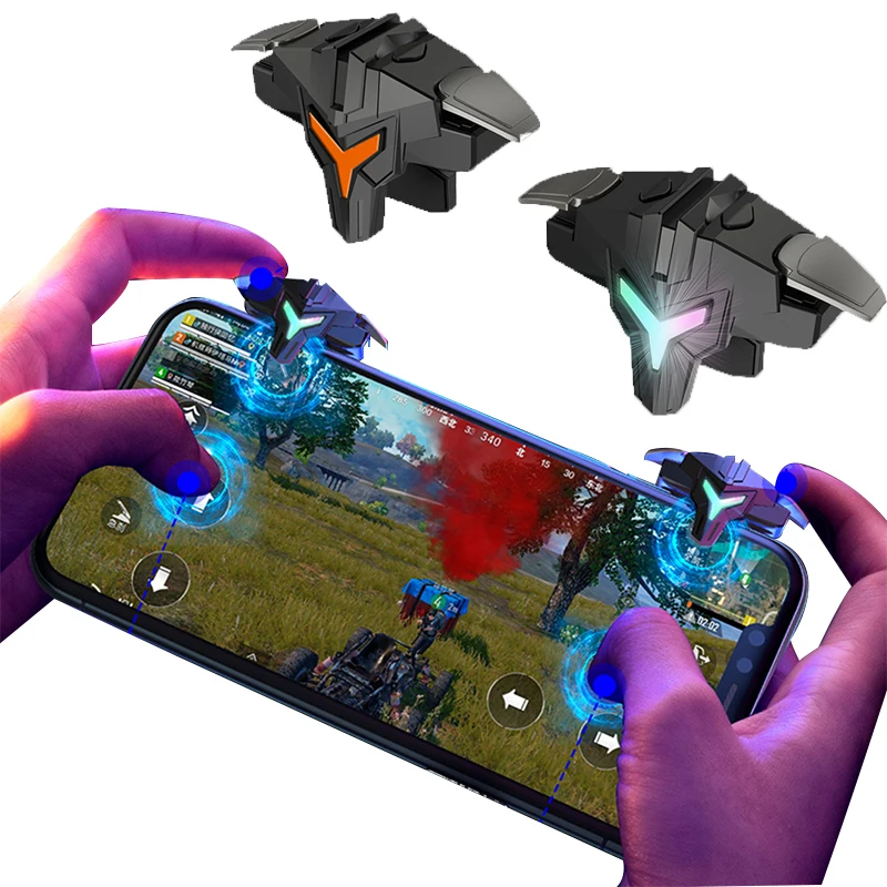 Gaming Accessories Phone - A1モバイルゲームトリガー PUBGスマホゲームコントローラーゲームパッドジョイスティック照準射撃トリガー PUBGモバイルフォン用4フィンガー