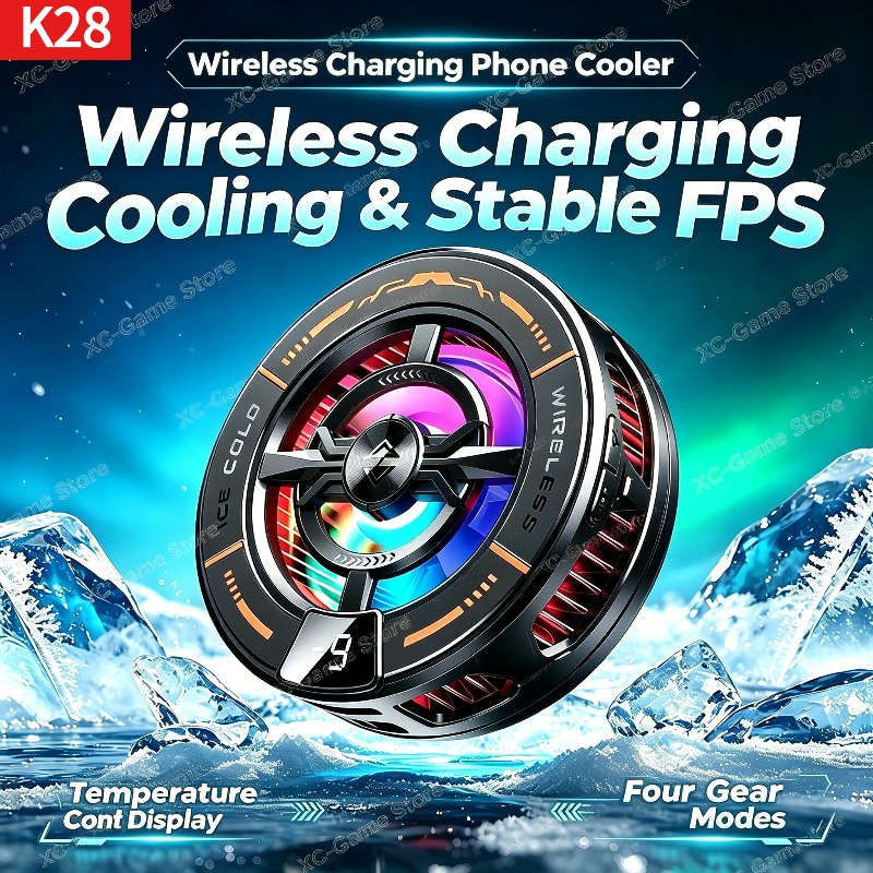 K28 磁気半導体電話クーラー ワイヤレス高速充電器冷却ラジ - Gaming Accessories Phone のレビューと価格