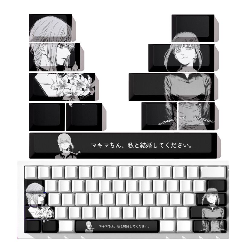 チェーンソーマンマキマテーマアニメキーキャップメカニカルキー - Gaming Accessories Aesthetic のレビューと価格