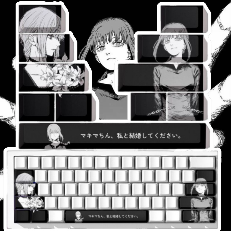 チェーンソーマンマキマテーマアニメキーキャップメカニカルキー - Gaming Accessories Aesthetic のレビューと価格