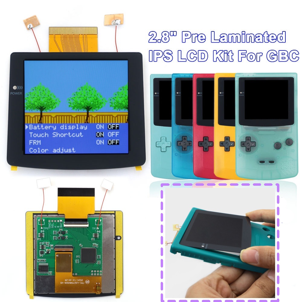 充電式2.8インチIPSスクリーンラミネートLCD、GBC用 - Gaming Accessories Nintendo のレビューと価格