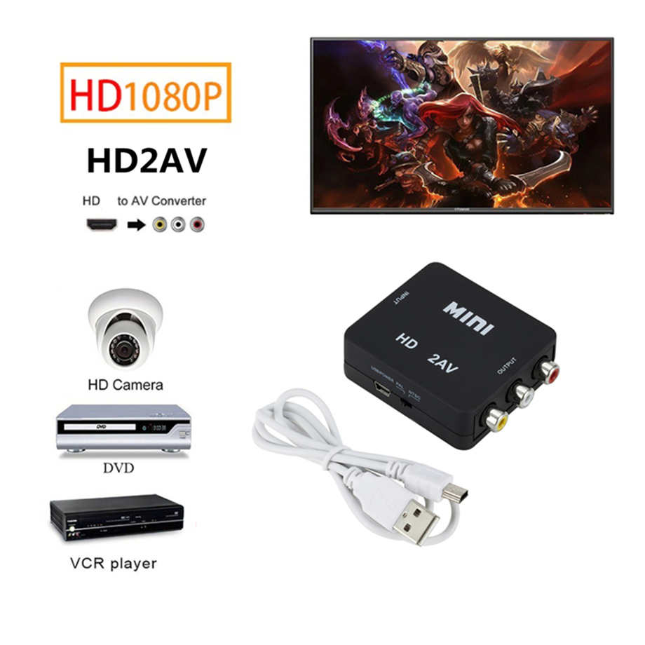 HDTVコンバーターボックス RCA AV CVBS L/R - Video Gaming Accessories のレビューと価格