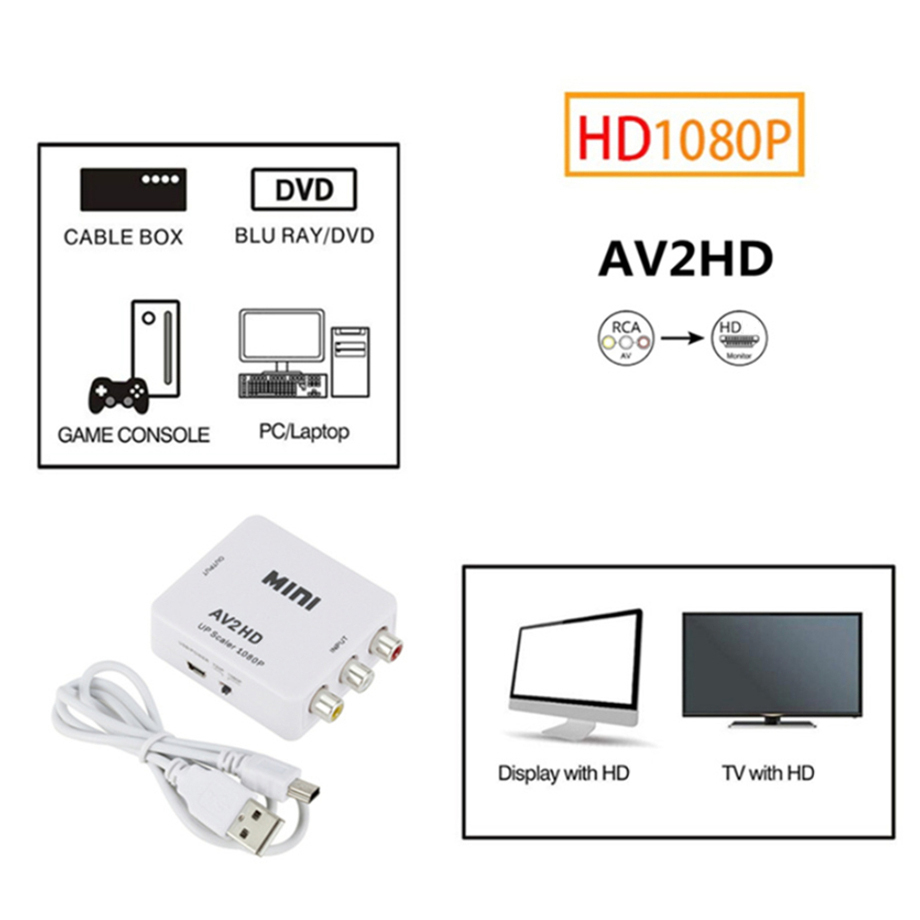 HDTVコンバーターボックス RCA AV CVBS L/R - Video Gaming Accessories のレビューと価格