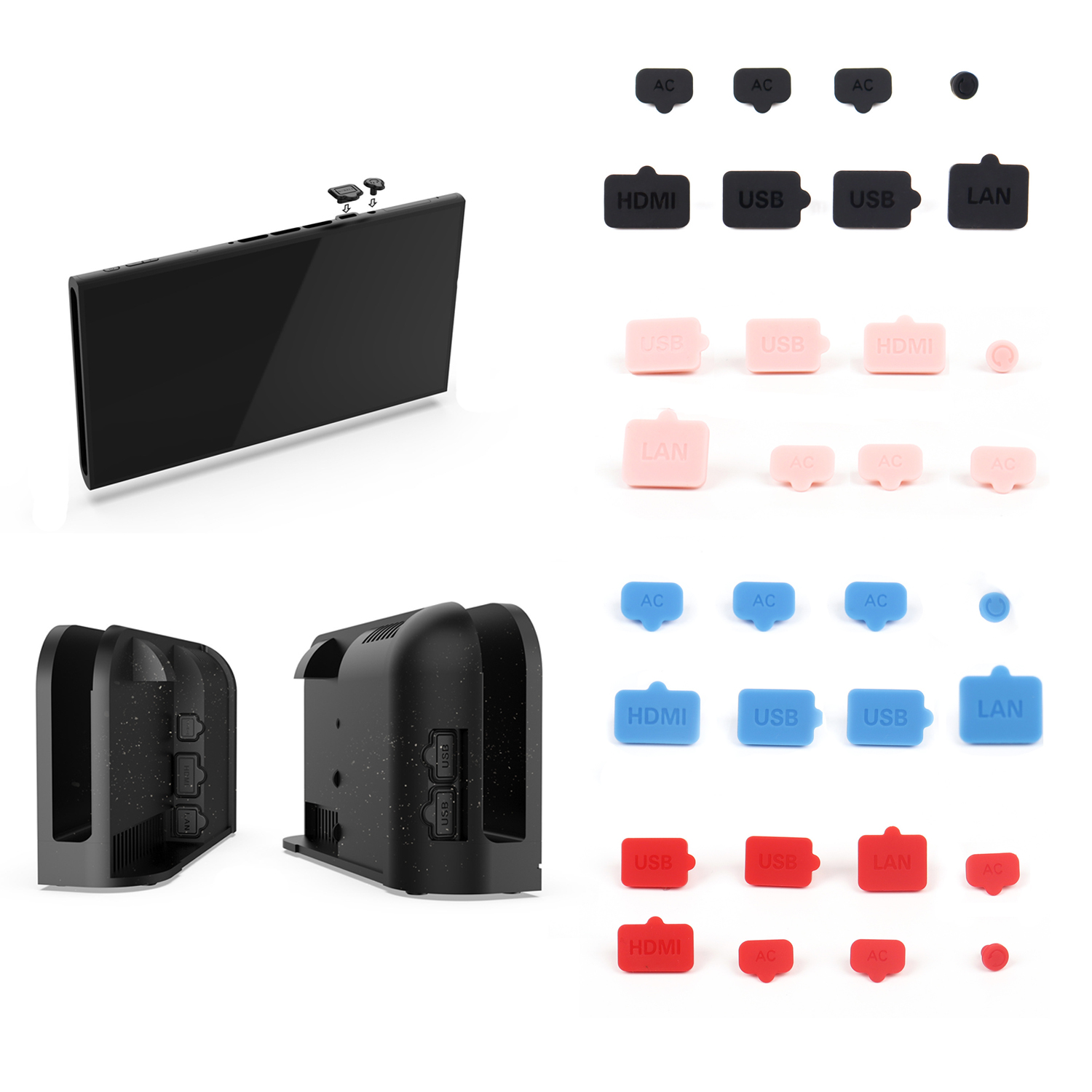 防塵プラグ シリコン製 USB HDMI Type-C LA - Gaming Accessories Nintendo のレビューと価格