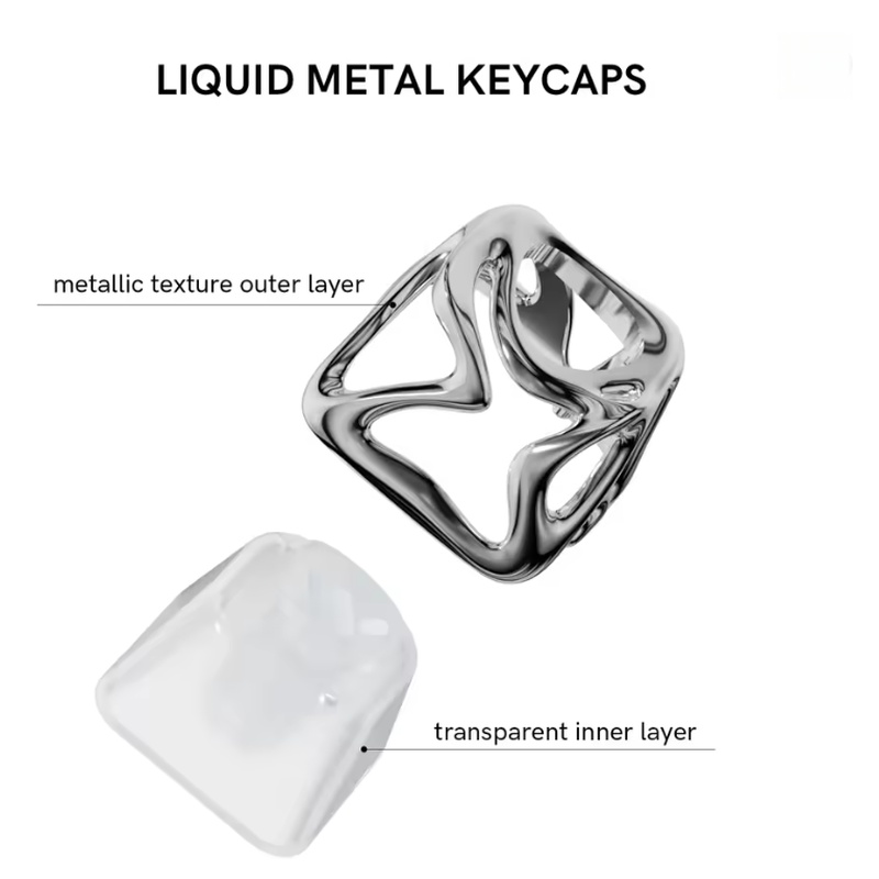 金属メッキ加工の半透明キーキャップ、光透過デザインのメカニカ - Gaming Accessories Aesthetic のレビューと価格