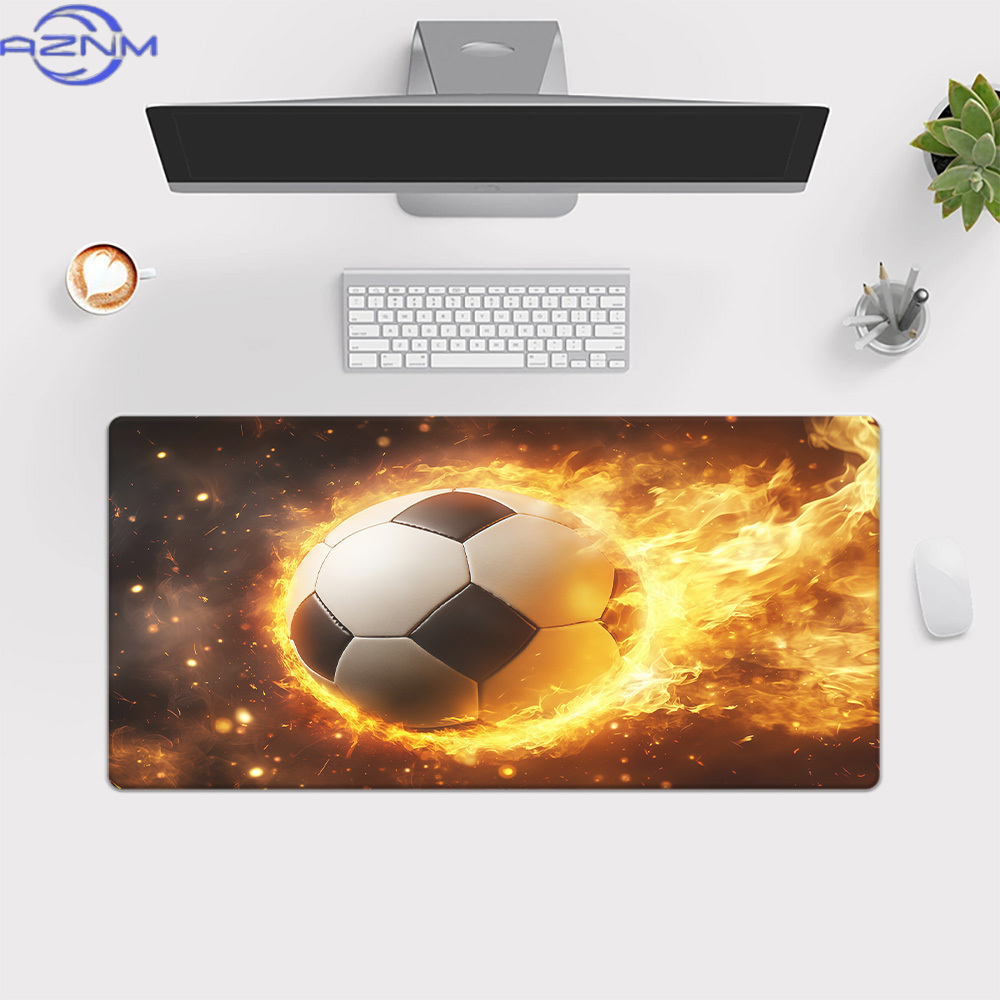ブランドファイアーサッカーマウスパッドアイアンアートゲーミン - Gaming Accessories Brands のレビューと価格