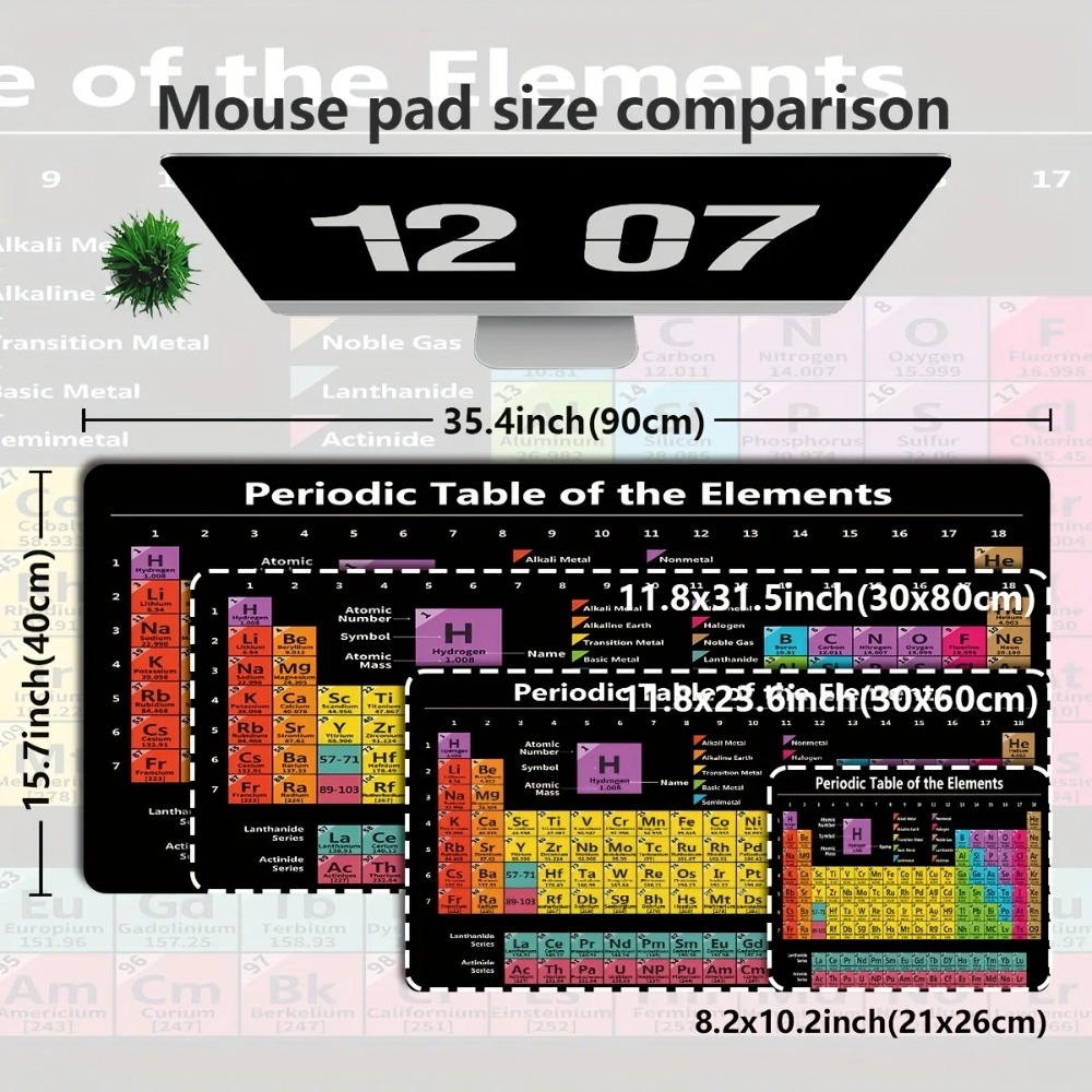 ブランド周期表ゲーミングマウスパッド大型滑り止めゴムデスクマ - Gaming Accessories Brands のレビューと価格