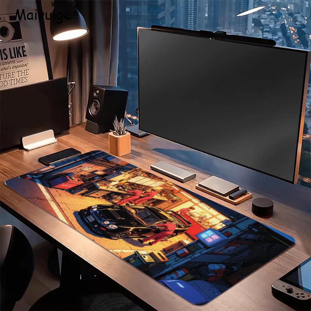 レトロ修理工場レーシングカーマウスパッド、PCゲーミングマウ - Gaming Accessories Shop のレビューと価格